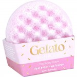 Burete exfoliant cu săpun pentru dus GELATO Raspberry Ripple 200g, Bomb Cosmetics