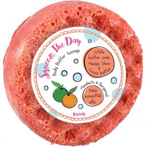 Spumant cu burete exfoliant pentru dus Squeeze the Day 200g, Bomb Cosmetics Spumant cu burete exfoliant pentru dus Squeeze the Day 200g, Bomb Cosmetics