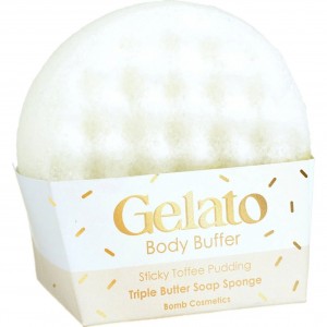 Spumand cu burete exfoliant cu săpun pentru dus GELATO Sticky Toffee Pudding 200g, Bomb Cosmetics Spumand cu burete exfoliant cu săpun pentru dus GELATO Sticky Toffee Pudding 200g, Bomb Cosmetics