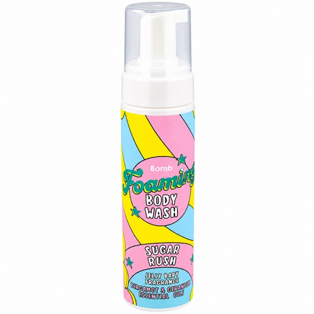 Gel de dus spuma cu uleiuri esentiale bergamota si muscata Sugar Rush 250ml, Bomb Cosmetics Gel de dus spuma cu uleiuri esentiale bergamota si muscata Sugar Rush 250ml, Bomb Cosmetics