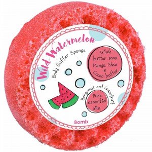 Spumant cu burete exfoliant pentru dus Wild Watermelon 200g, Bomb Cosmetics Spumant cu burete exfoliant pentru dus Wild Watermelon 200g, Bomb Cosmetics