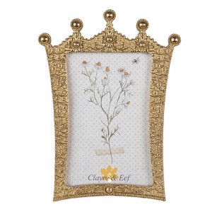 Rama foto "Golden Crown" 15x2x20 cm / 10x15 cm, Clayre&Eef Rama foto "Golden Crown" 15x2x20 cm / 10x15 cm, Clayre&Eef