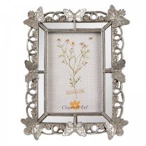 Rama foto "Silver Botanic" 18x2x23 cm / 10x15 cm, Clayre&Eef Rama foto "Silver Botanic" 18x2x23 cm / 10x15 cm, Clayre&Eef