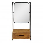 Oglinda cu spatiu mic depozitare 46x27x90 cm, Clayre & Eef