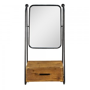 Oglinda cu spatiu mic depozitare 46x27x90 cm, Clayre & Eef Oglinda cu spatiu mic depozitare 46x27x90 cm, Clayre & Eef