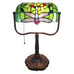 Lampa Tiffany Dragonfly 25x25x42 cm, 1xE27 / Max 60W, Clayre &Eef