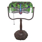 Lampa Tiffany Dragonfly 25x25x42 cm, 1xE27 / Max 60W, Clayre &Eef