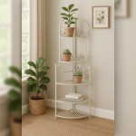 Suport cu 4 polite pentru flori 50x35x159 cm, Clayre & Eef