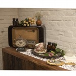 Oglinda cu maner mireasa auriu 13*1*27 cm, Clayre&Eef