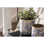 Vas decorativ pentru flori "Royal Blue" Ø 12x11 cm, Clayre & Eef