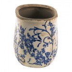 Vas decorativ pentru flori "Royal Blue" 22x12x13 cm, Clayre & Eef