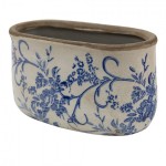 Vas decorativ pentru flori "Royal Blue" 17x9x10 cm, Clayre & Eef