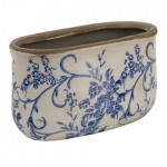 Vas decorativ pentru flori "Royal Blue" 17x9x10 cm, Clayre & Eef