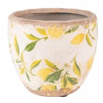 Vas decorativ pentru flori "Lemon" Ø 12x11 cm, Clayre & Eef