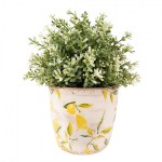 Vas decorativ pentru flori "Lemon" Ø 13x12 cm, Clayre & Eef