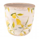Vas decorativ pentru flori "Lemon" Ø 13x12 cm, Clayre & Eef