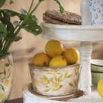 Vas decorativ pentru flori "Lemon" Ø 16x9 cm, Clayre & Eef