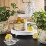Vas decorativ pentru flori "Lemon" Ø 16x9 cm, Clayre & Eef