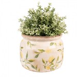 Vas decorativ pentru flori "Lemon" Ø 20x15 cm, Clayre & Eef