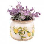 Vas decorativ pentru flori "Lemon" Ø 12x9 cm, Clayre & Eef