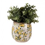Vas decorativ pentru flori "Lemons" Ø 13x13 cm, Clayre & Eef