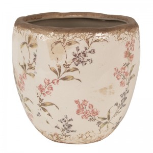Vas decorativ "Vintage Flowers" Ø 14x14 cm, Clayre & Eef Vas decorativ "Vintage Flowers" Ø 14x14 cm, Clayre & Eef