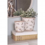 Vas decorativ pentru flori "Olives" Ø 13x12 cm, Clayre & Eef