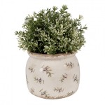 Vas decorativ pentru flori "Olives" Ø 16x13 cm, Clayre & Eef