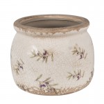 Vas decorativ pentru flori "Olives" Ø 16x13 cm, Clayre & Eef