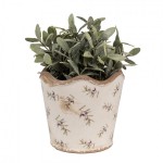 Vas decorativ pentru flori "Olives" Ø 16x15 cm, Clayre & Eef