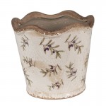 Vas decorativ pentru flori "Olives" Ø 13x12 cm, Clayre & Eef
