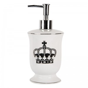 Dispenser sapun lichid "Crown" Ø 9x20 cm / 350 ml, Clayre & Eef 