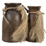 Set 2 vaze decorative pentru flori Ø 15x25 / Ø 13x23 cm, Clayre & Eef