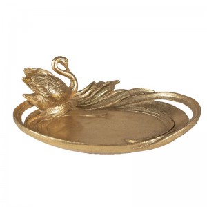 Tava decorativa "Golden Swan" 25x20x9 cm, Clayre & Eef Tava decorativa "Golden Swan" 25x20x9 cm, Clayre & Eef