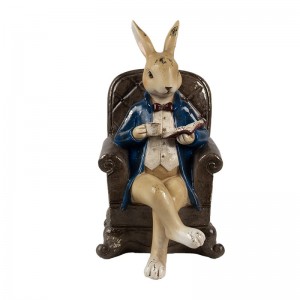 Decoratiune Paste "Mister Rabbit" 12x10x18 cm, Clayre&Eef