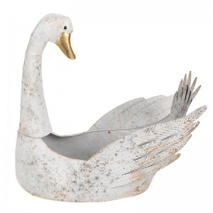 Vas decorativ "Swan" 44x26x43 cm, Clayre & Eef Vas decorativ "Swan" 44x26x43 cm, Clayre & Eef