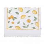 Prosop de bucatarie flausat "Lemons and Leaf" 40x66 cm, Clayre & Eef