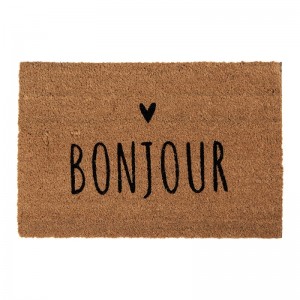 Covoras de intrare "Bonjour" 60x42 cm, Clayre & Eef Covoras de intrare "Bonjour" 60x42 cm, Clayre & Eef