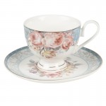 Ceasca cu farfurie "Peony Chique" 200ml, Clayre & Eef