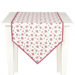 Traversa de masa bumbac 50x160cm "Rose and Bird", Clayre&Eef