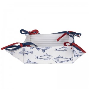 Cos de paine "Sun, Sea & Fish" 35x35 cm, Clayre&Eef Cos de paine "Sun, Sea & Fish" 35x35 cm, Clayre&Eef