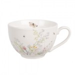 Ceasca cu farfurie "Wildflower Fields" 250ml, Clayre & Eef Ceasca cu farfurie "Wildflower Fields" 250ml, Clayre & Eef