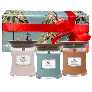 Set cadou Editie Limitata Christmas Light - 3 lumanari parfumate Borcan Mic WoodWick