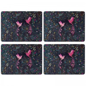 PIMPERNEL Sara Miller India Hummingbird Set 4 Placemats Large 40.10 x 29.80cm PIMPERNEL Sara Miller India Hummingbird Set 4 Placemats Large 40.10 x 29.80cm