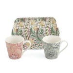 PIMPERNEL Set 2 cani din portelan cu tava, Morris & Co