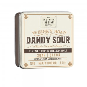 Sapun cu extract de whisky in cutie metalica 100g, Dandy Sour, The Scottish Fine Soaps Sapun cu extract de whisky in cutie metalica 100g, Dandy Sour, The Scottish Fine Soaps