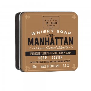 Sapun cu extract de whisky in cutie metalica 100g, The Manhattan, The Scottish Fine Soaps Sapun cu extract de whisky in cutie metalica 100g, The Manhattan, The Scottish Fine Soaps