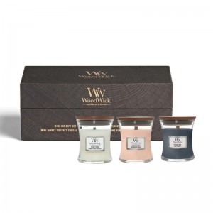 Set Cadou 3 Lumanari Borcan Mini "Floral", Woodwick