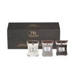 Set Cadou 3 Lumanari Borcan Mini Woody, Woodwick Set Cadou 3 Lumanari Borcan Mini Woody, Woodwick