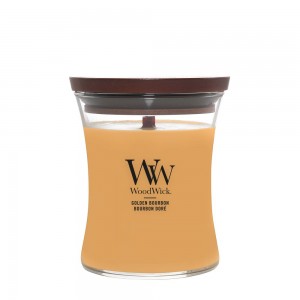 Lumanare Parfumata Borcan Mediu Golden Bourbon, WoodWick®